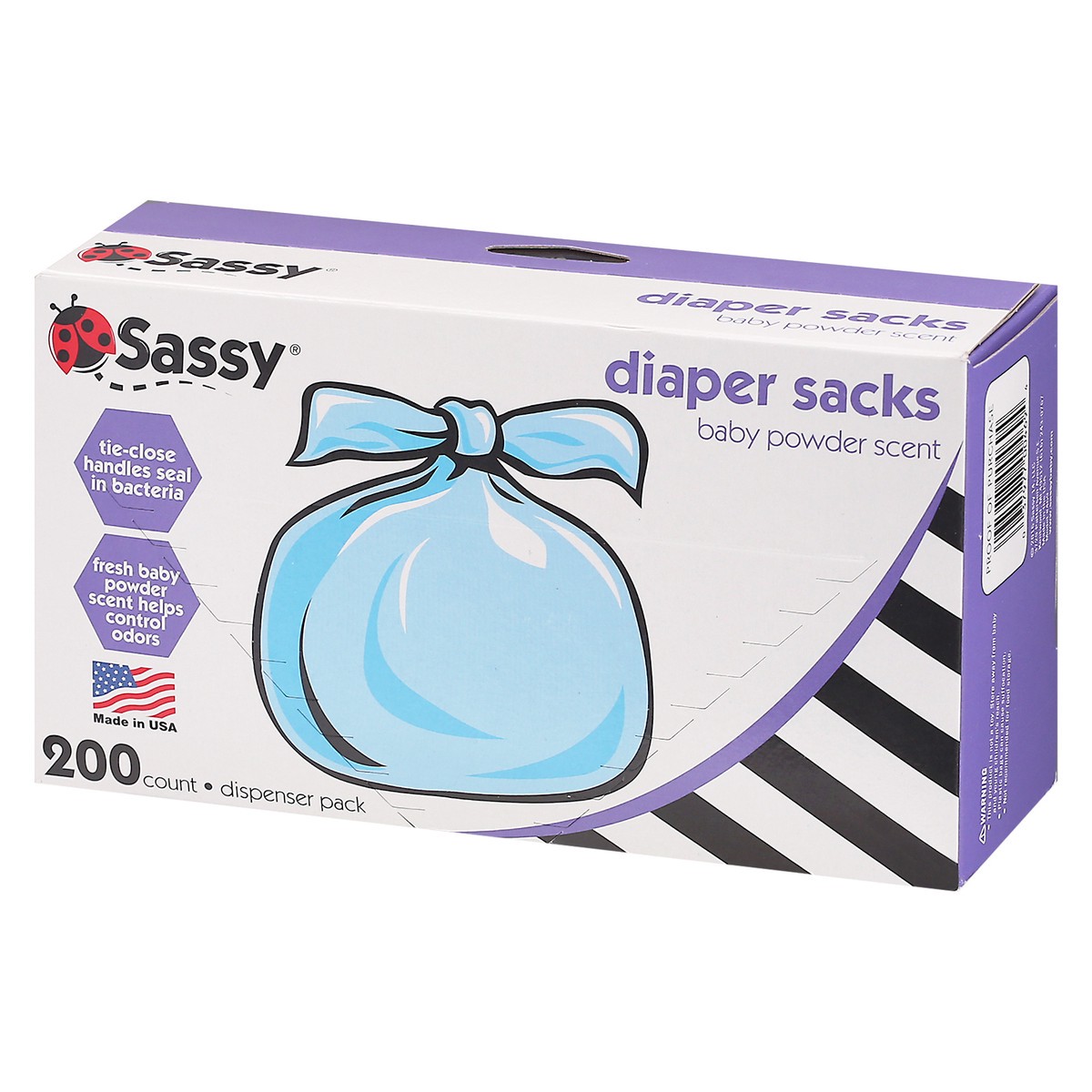 slide 4 of 13, Sassy Dispenser Pack Baby Powder Diaper Sacks 200 200 ea, 200 ct