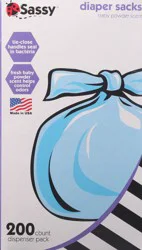 Sassy Dispenser Pack Baby Powder Diaper Sacks 200 200 ea