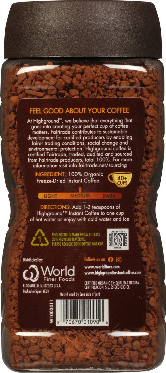 slide 5 of 10, Highground Instant Organic Coffee 3.53 oz, 3.53 oz