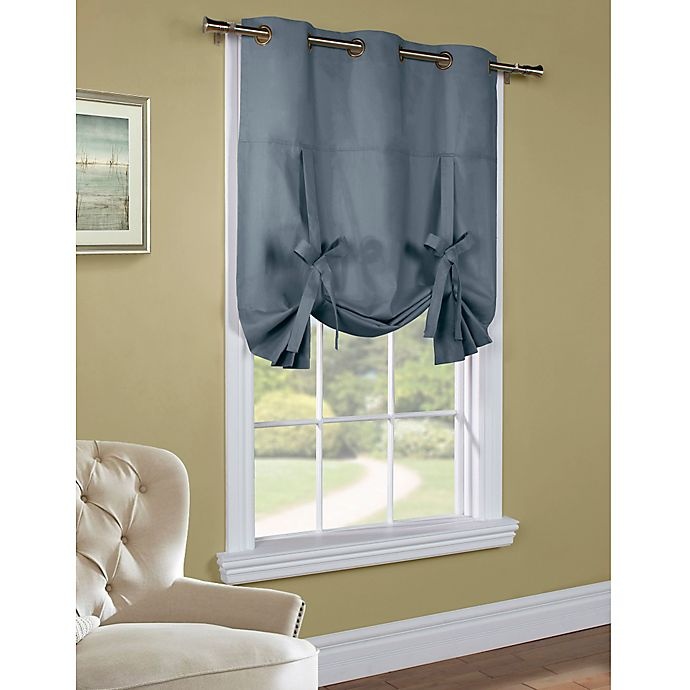 slide 1 of 1, Commonwealth Home Fashions 63-Inch Room-Darkening Grommet Top Tie-Up Window Curtain Panel - Blue, 1 ct