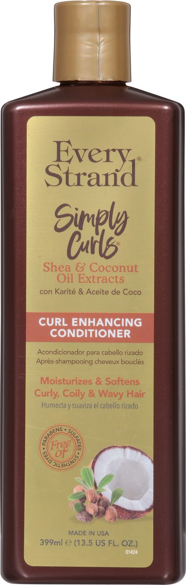 slide 6 of 9, Every Strand Simply Curls Curl Enhancing Shea & Coconut Oil Extracts Conditioner 13.5 fl oz, 13.50 fl oz