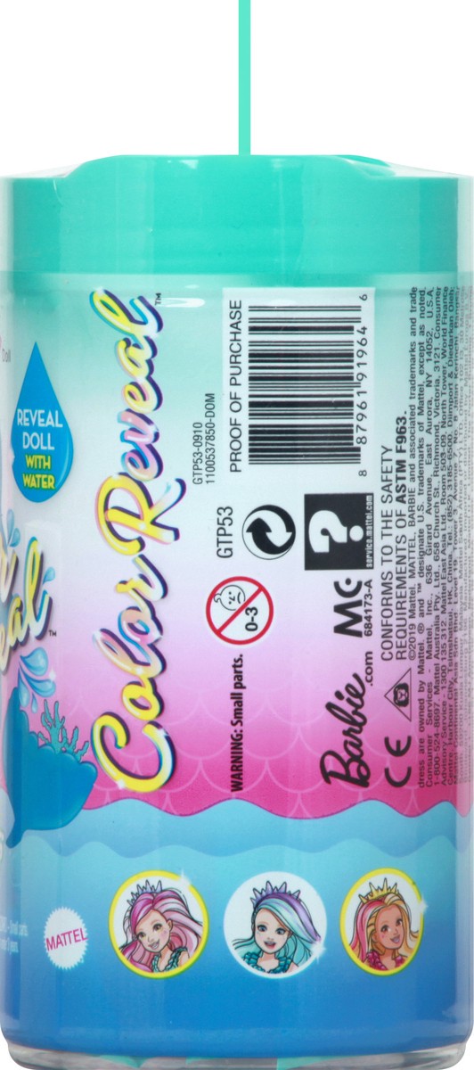slide 3 of 9, Barbie Mermaid Color Reveal Chelsea, 1 ct