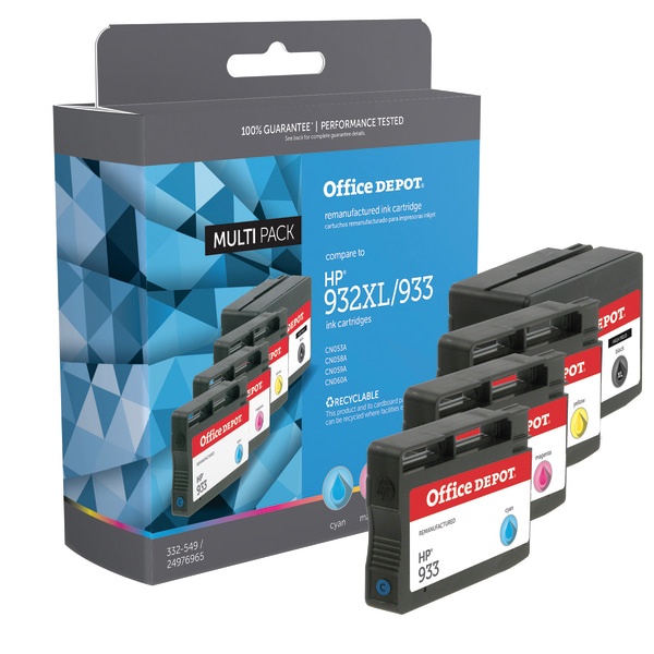 slide 1 of 2, Office Depot Brand Od932Xlk933Cmy-C Remanufactured High-Yield Ink Cartridge Replacement For Hp 932Xl/933, Multi-Pack, 1 ct