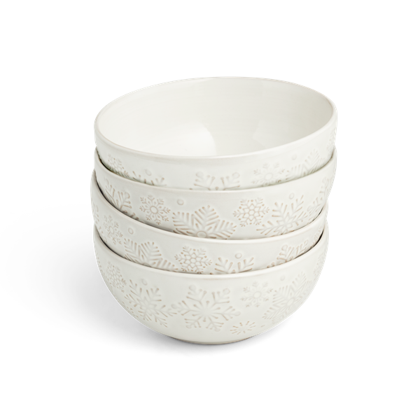 slide 1 of 1, Hy-Vee Seasons Snowflake Bowls, Set Of 4, 4 ct