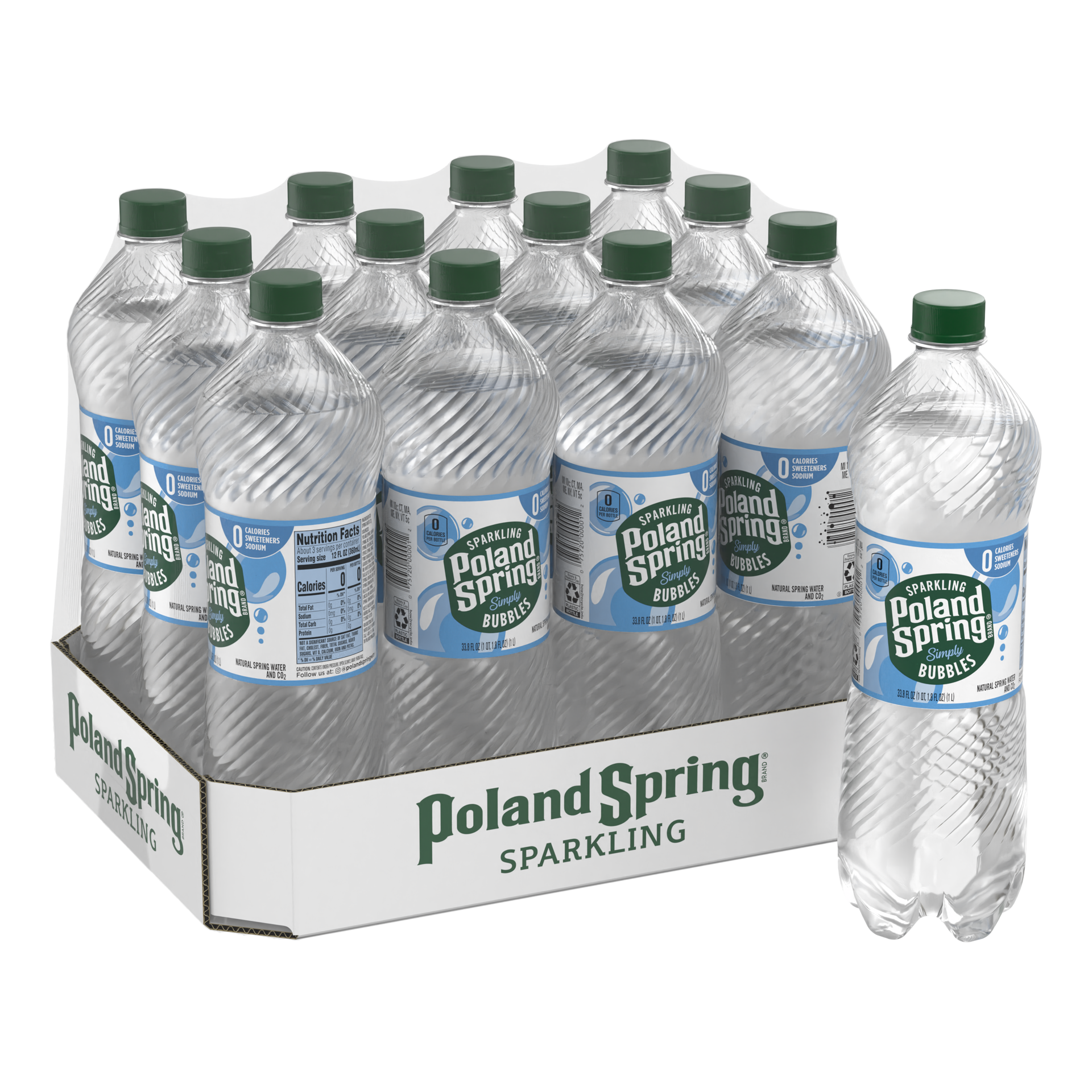 slide 3 of 5, Poland Spring Original Sparkling Water, 12 ct; 33.8 fl oz