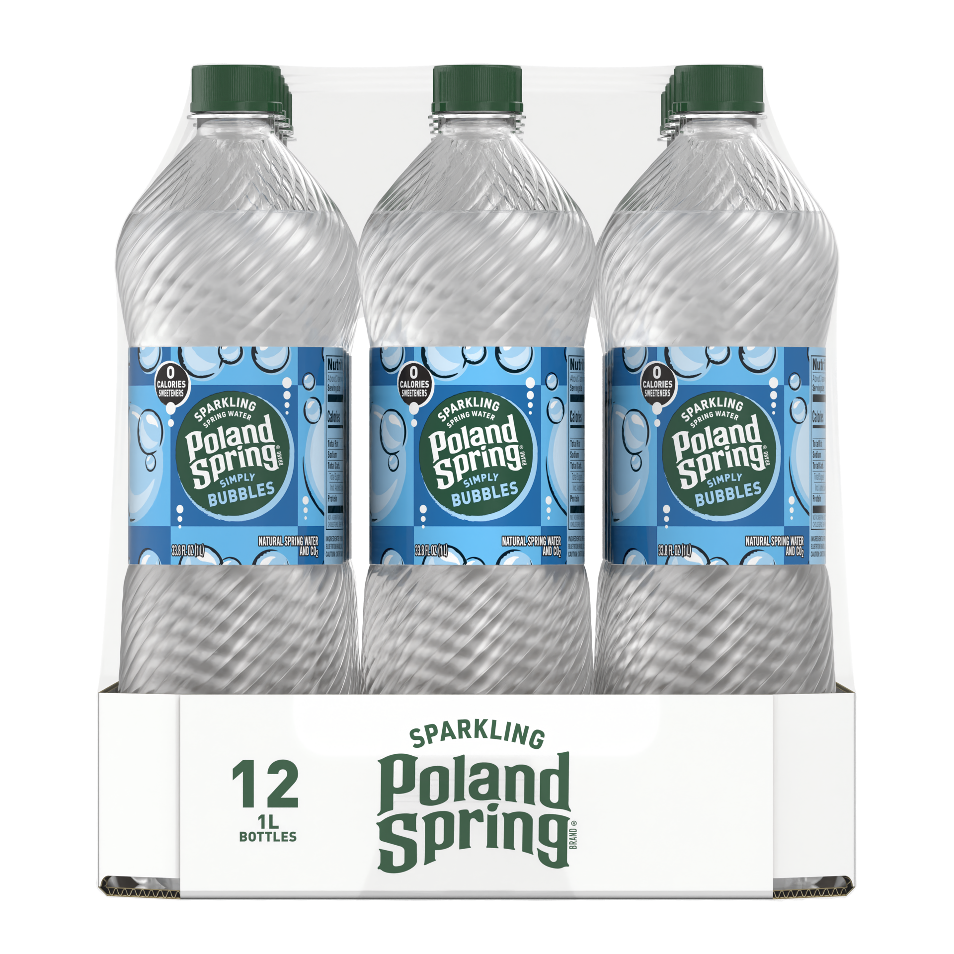 slide 4 of 5, Poland Spring Original Sparkling Water, 12 ct; 33.8 fl oz