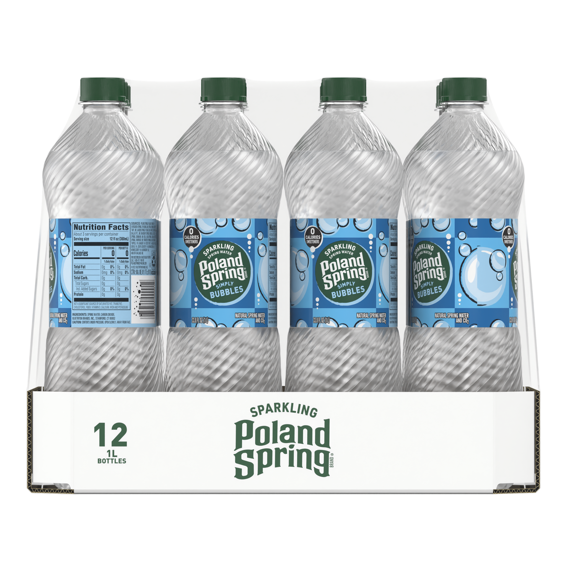 slide 1 of 5, Poland Spring Original Sparkling Water, 12 ct; 33.8 fl oz