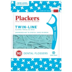 Plackers Twin-Line Cool Mint Dental Flossers
