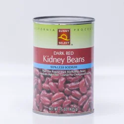 Sunny Select Dark Red Kidney Beans, Low Salt
