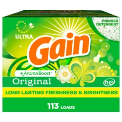Gain Powder Laundry Detergent, Original Scent, 113 Loads, 104 OZ