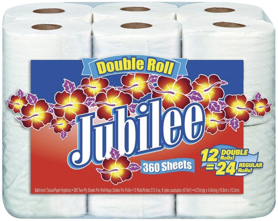 slide 1 of 1, Jubilee Bath Tissue Unscented, 12 ct