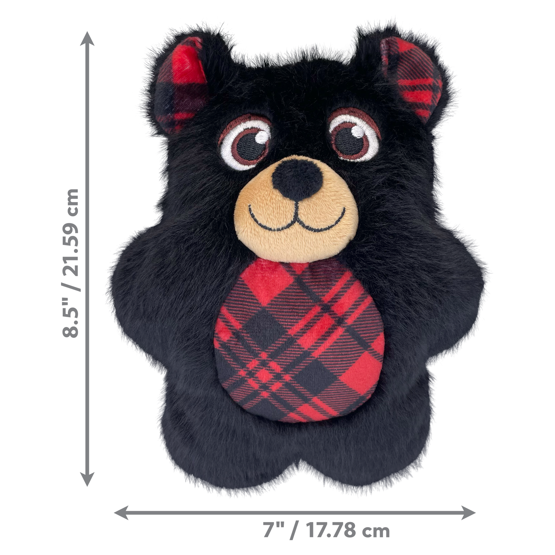slide 3 of 3, KONG Holiday Snuzzles Bear Black Md, 1 ct