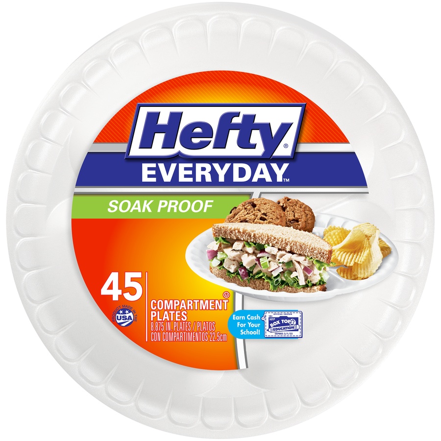 slide 1 of 1, Hefty Compartment Plate, 45 ct