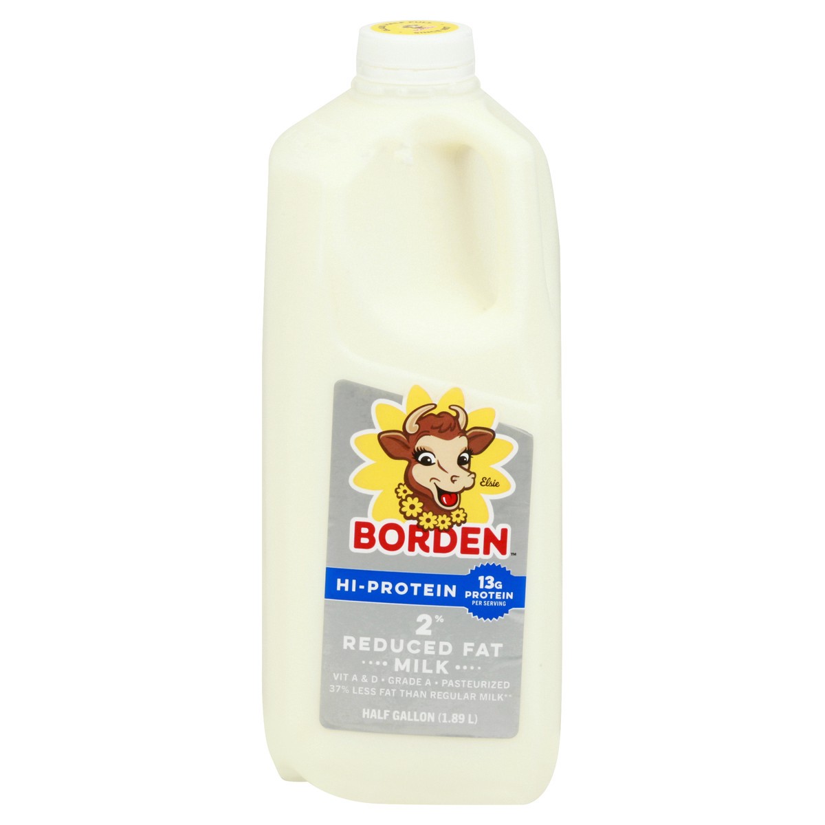 slide 5 of 13, Borden Plus Hi Protein 2% Reduced Fat Milk, 1/2 gal