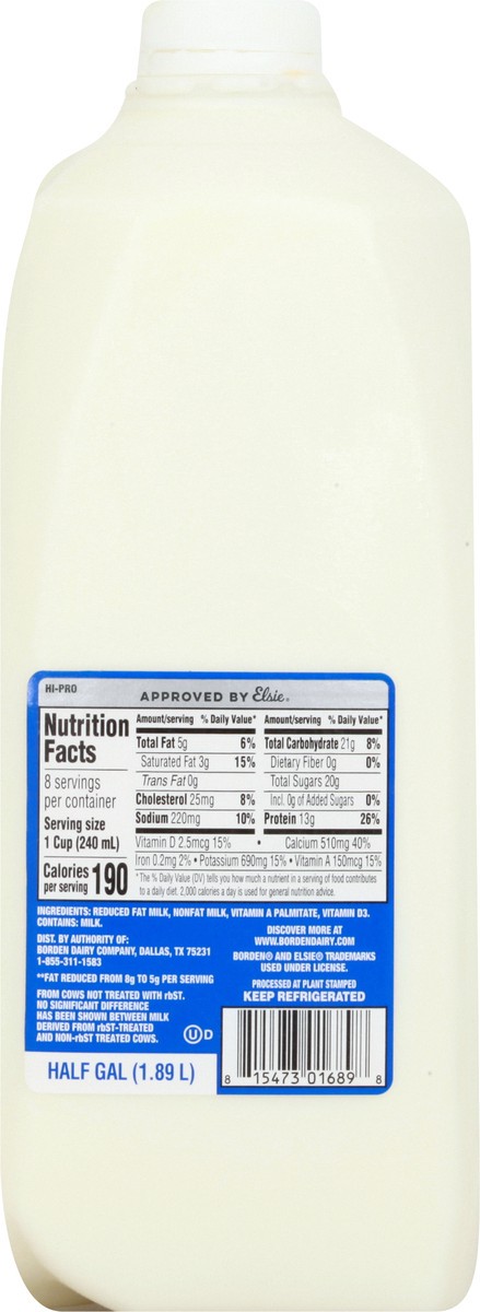 slide 12 of 13, Borden Plus Hi Protein 2% Reduced Fat Milk, 1/2 gal