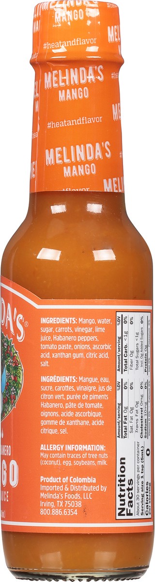 slide 6 of 9, Melinda's Mango Habanero Hot Sauce, 5 fl oz