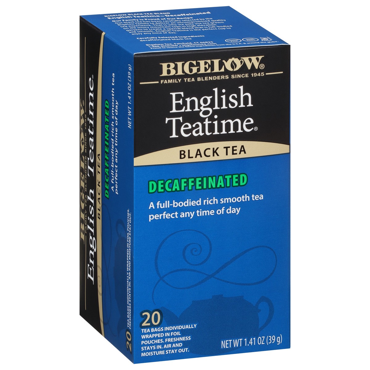 slide 9 of 9, Bigelow Decaffeinated English Teatime Black Tea 10 Tea Bags, 20 ct