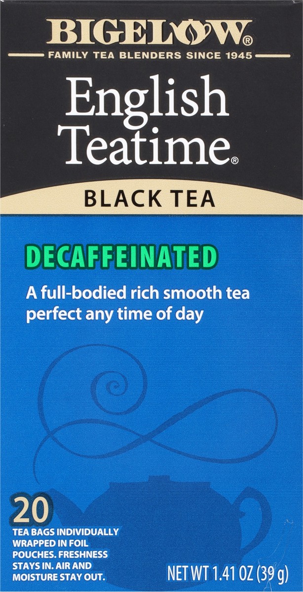 slide 5 of 9, Bigelow Decaffeinated English Teatime Black Tea 10 Tea Bags, 20 ct