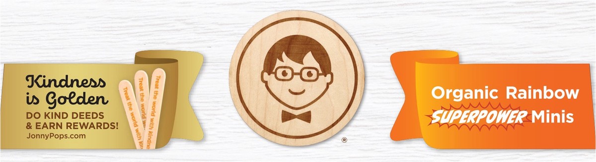 slide 4 of 11, Jonny Pops Organic Rainbow Superpower NSA Minis, 6 ct