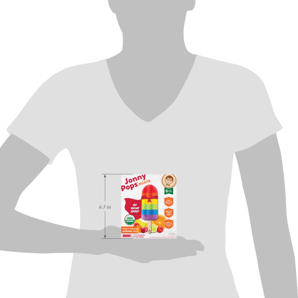 slide 7 of 11, Jonny Pops Organic Rainbow Superpower NSA Minis, 6 ct