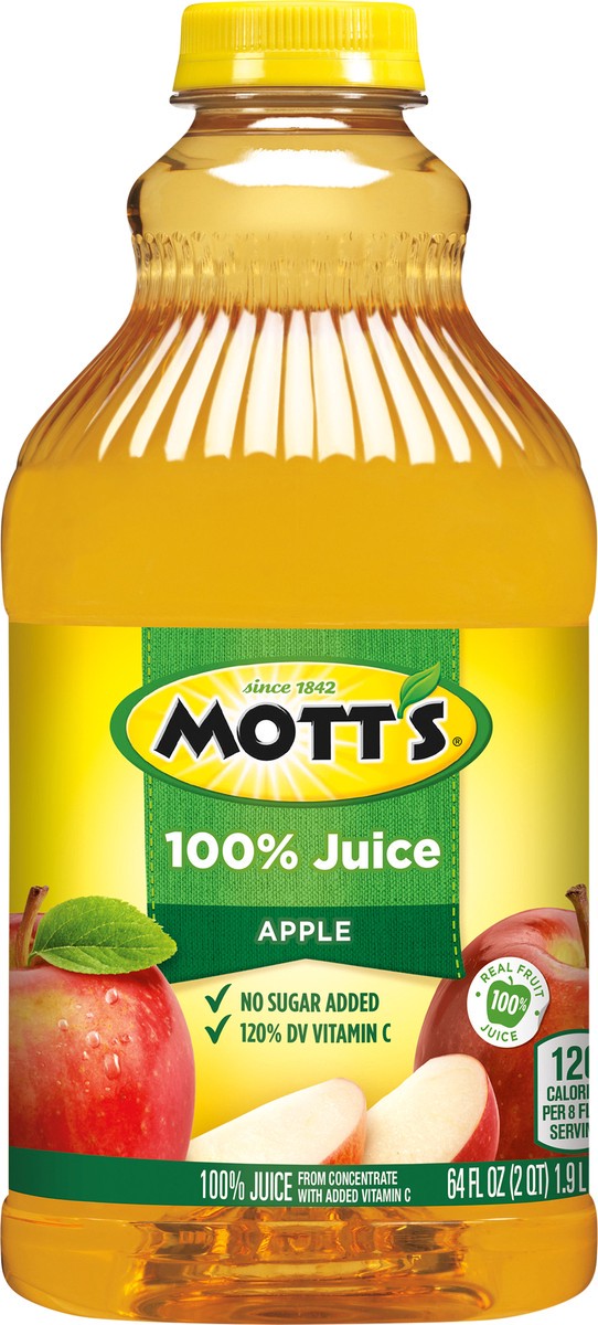 slide 4 of 7, Mott's 100% Original Apple Juice, 64 fl oz bottle, 64 fl oz