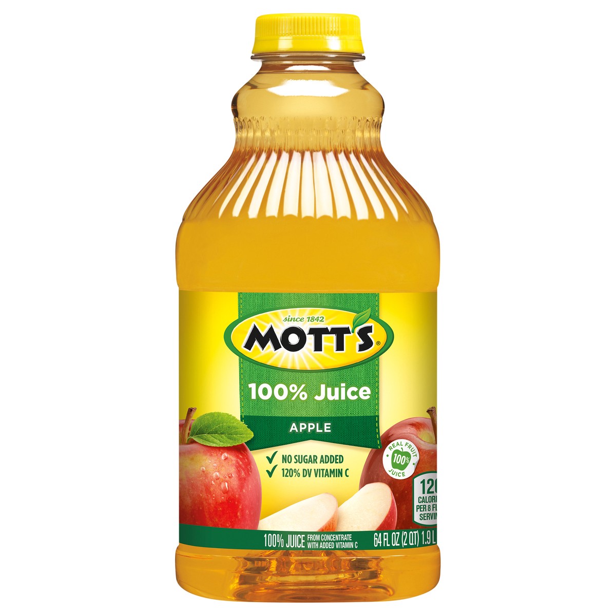 slide 1 of 7, Mott's 100% Original Apple Juice, 64 fl oz bottle, 64 fl oz