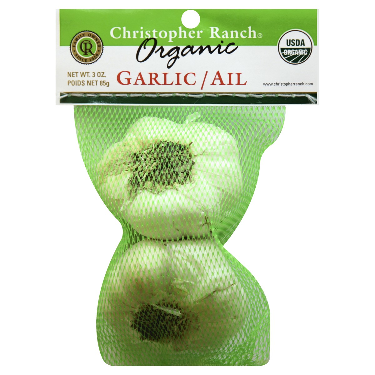 slide 3 of 4, Christopher Ranch Garlic, 3 oz, organic, 3 oz