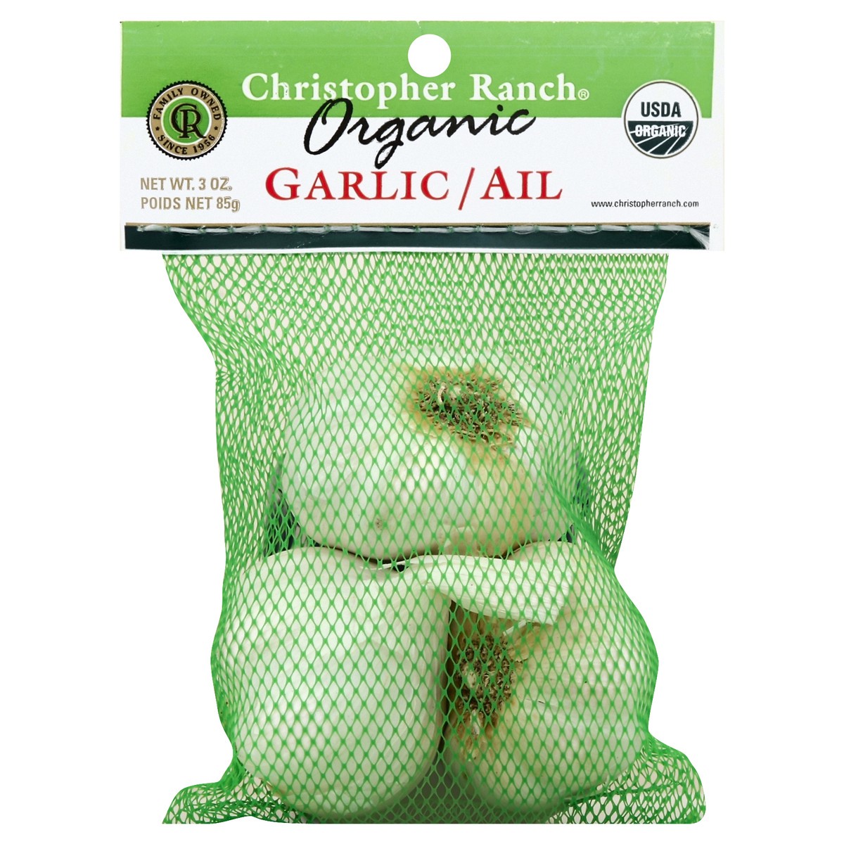 slide 4 of 4, Christopher Ranch Garlic, 3 oz, organic, 3 oz