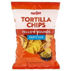 Meijer Party Size Yellow Round Tortilla Chips - 18 oz
