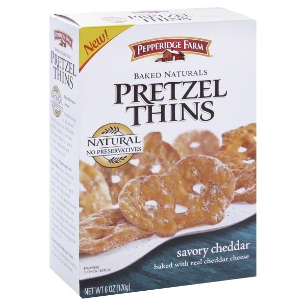 slide 1 of 1, Pepperidge Farm Pretzel Thins, Savory Cheddar, 6 oz