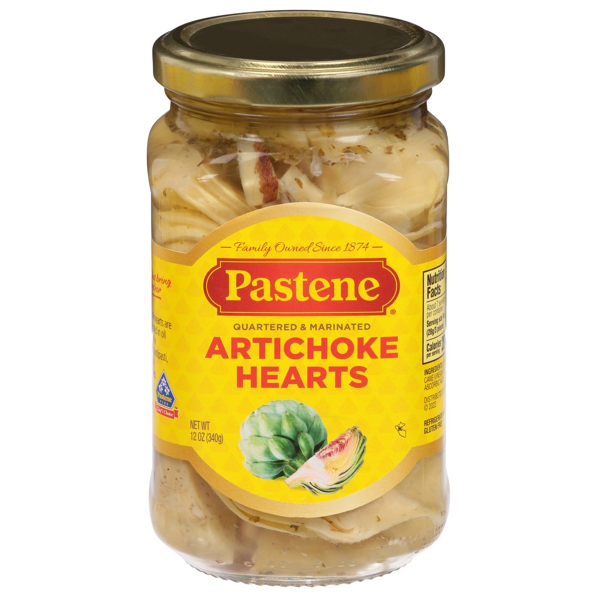 slide 1 of 9, Pastene Quartered & Marinated Artichoke Hearts 12 oz, 12 oz