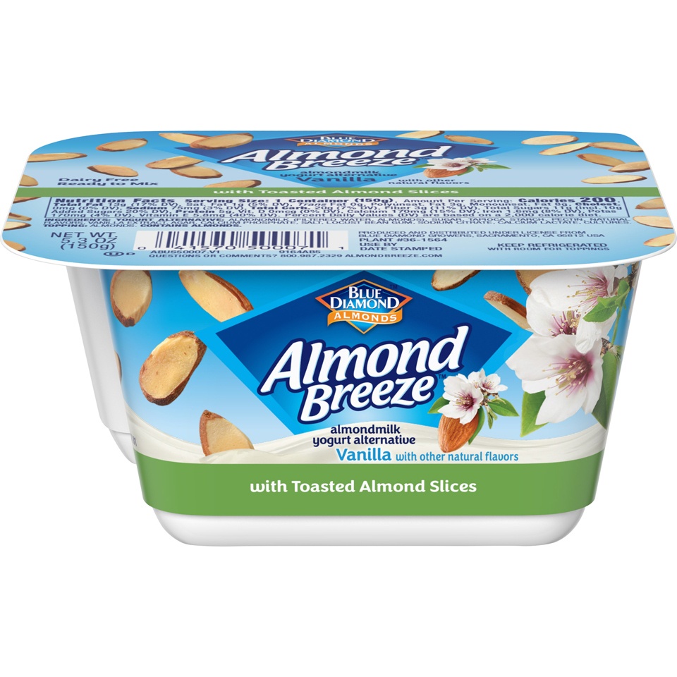 slide 1 of 4, Almond Breeze Vanilla Toasted Almond Yogurt, 5.3 oz