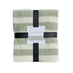 Room & Retreat Chenille Stripe Throw 50 in x 70 in