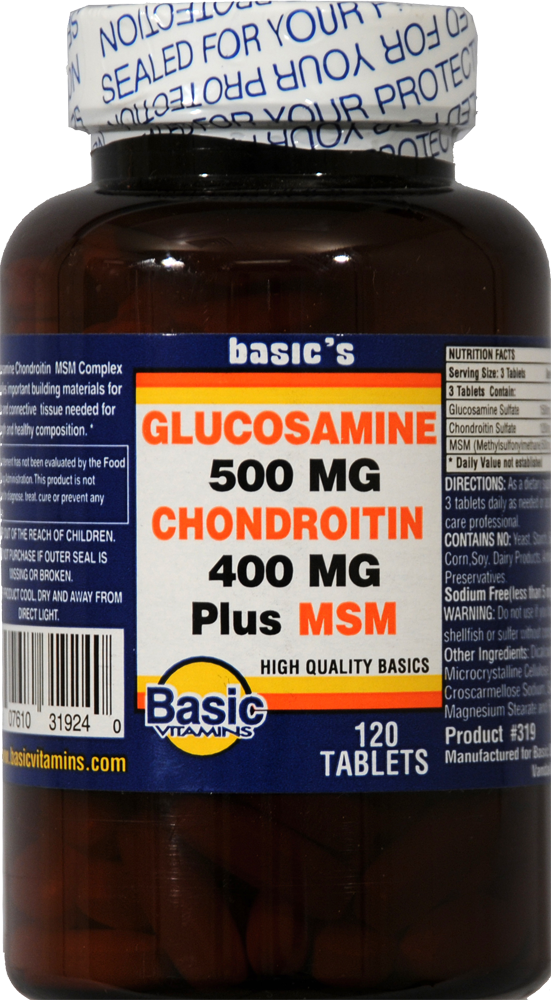 slide 1 of 1, Basic Glucosamine Chondroitin 400 Mg, 120 ct