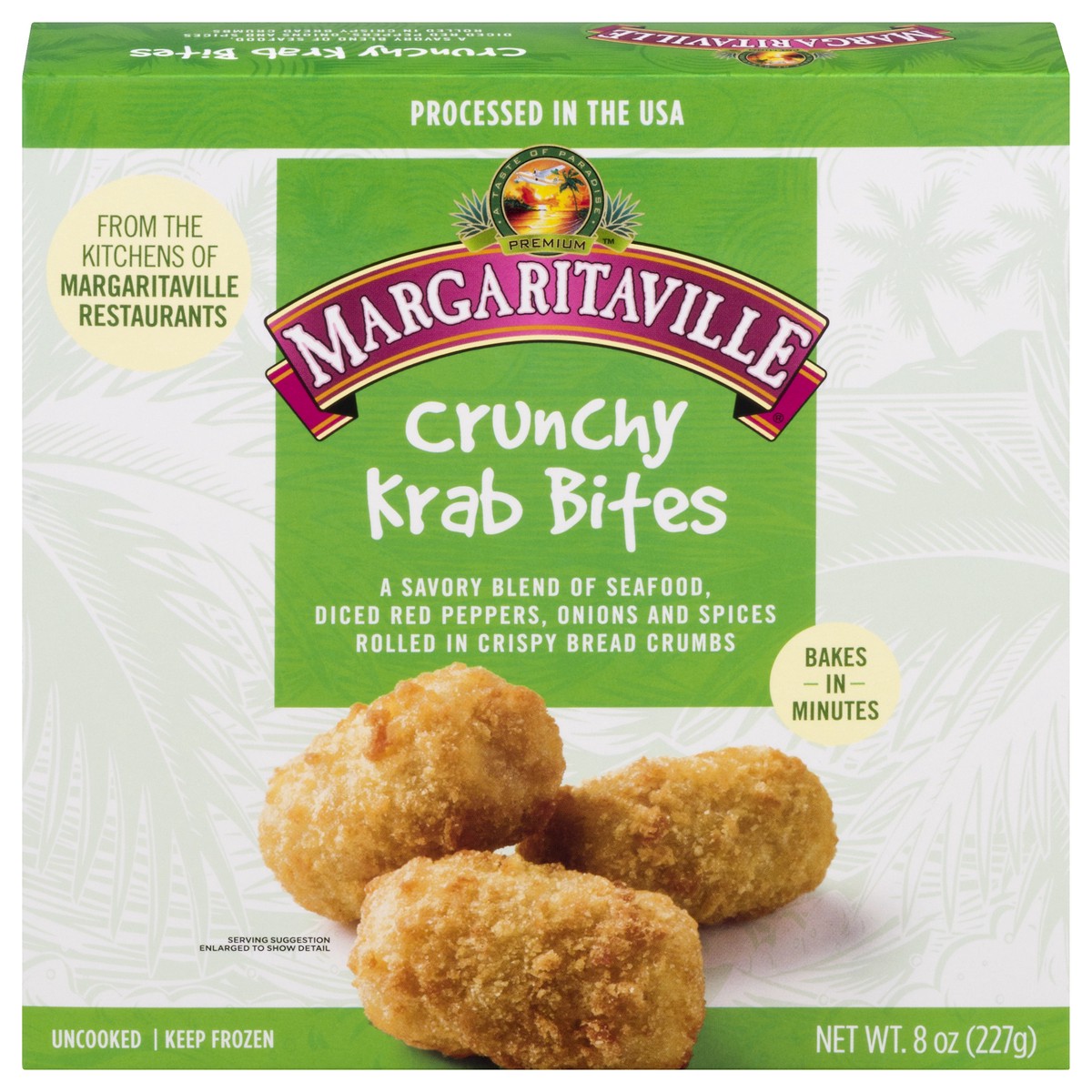 slide 1 of 13, Margaritaville Krab Bites, 12/8 oz
