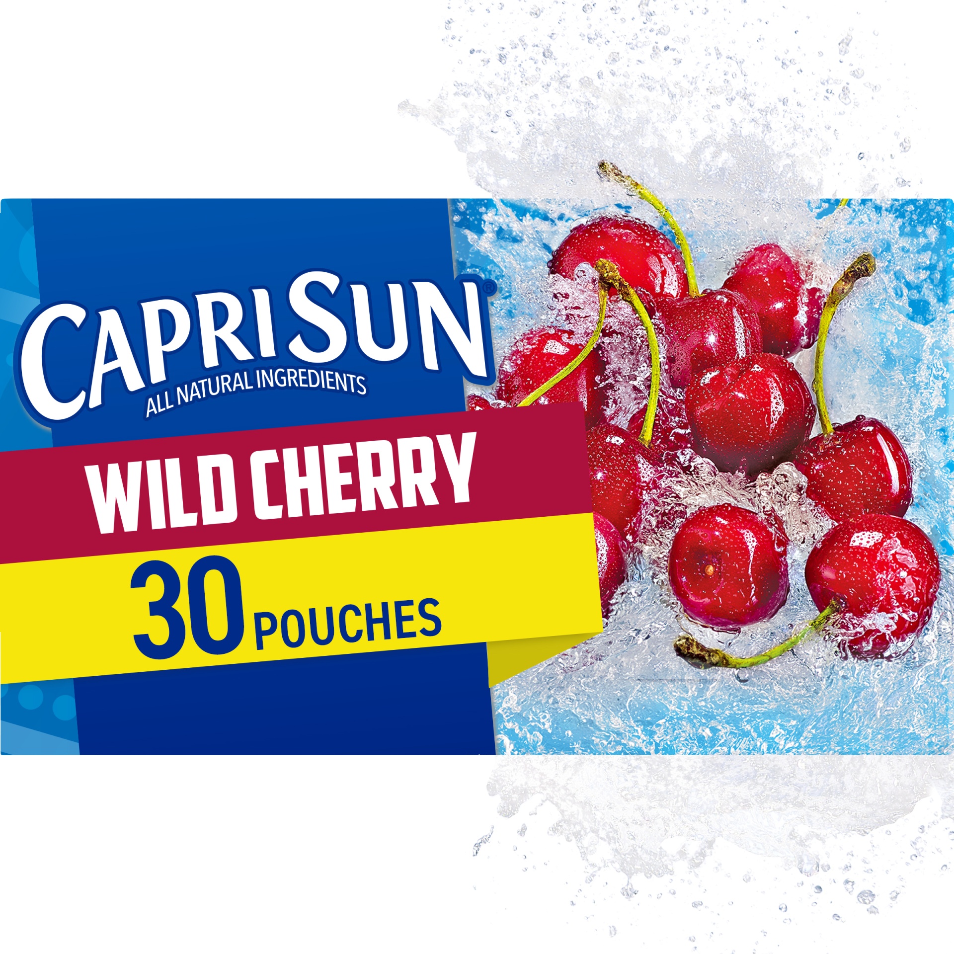 slide 1 of 8, Capri Sun Wild Cherry Naturally Flavored Juice Drink Blend, 30 ct; 6 fl oz