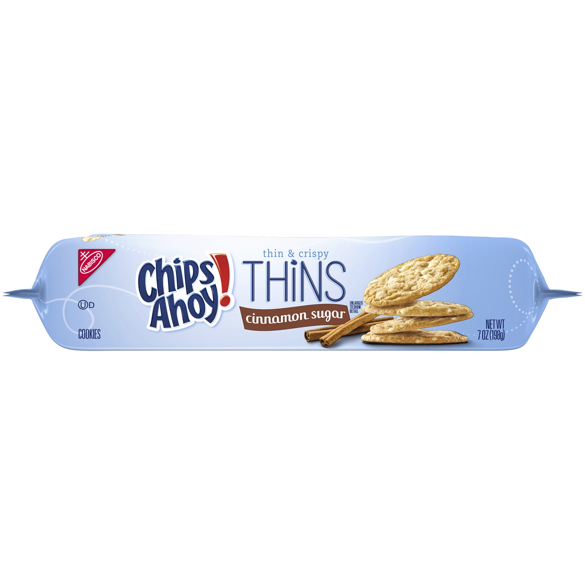 slide 4 of 5, CHIPS AHOY! Thins Cinnamon Sugar Cookies, 1 Pack (7 oz.), 0.48 lb