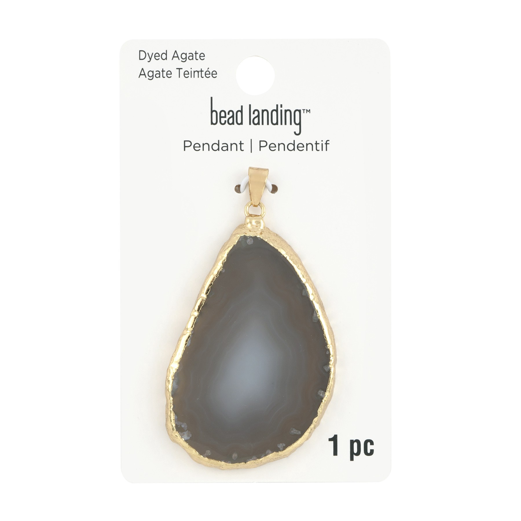 slide 2 of 3, Natural Teardrop Agate Pendant By Bead Landing, 30 ct; 40mm x 45 ct; 55mm