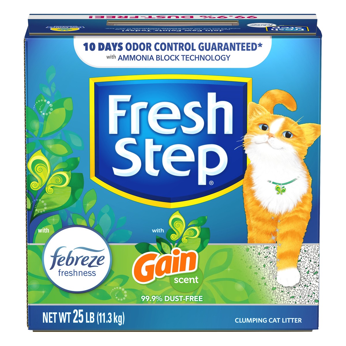 slide 1 of 1, Fresh Step Clumping Cat Litter, With Gain Scent, 25 lb
