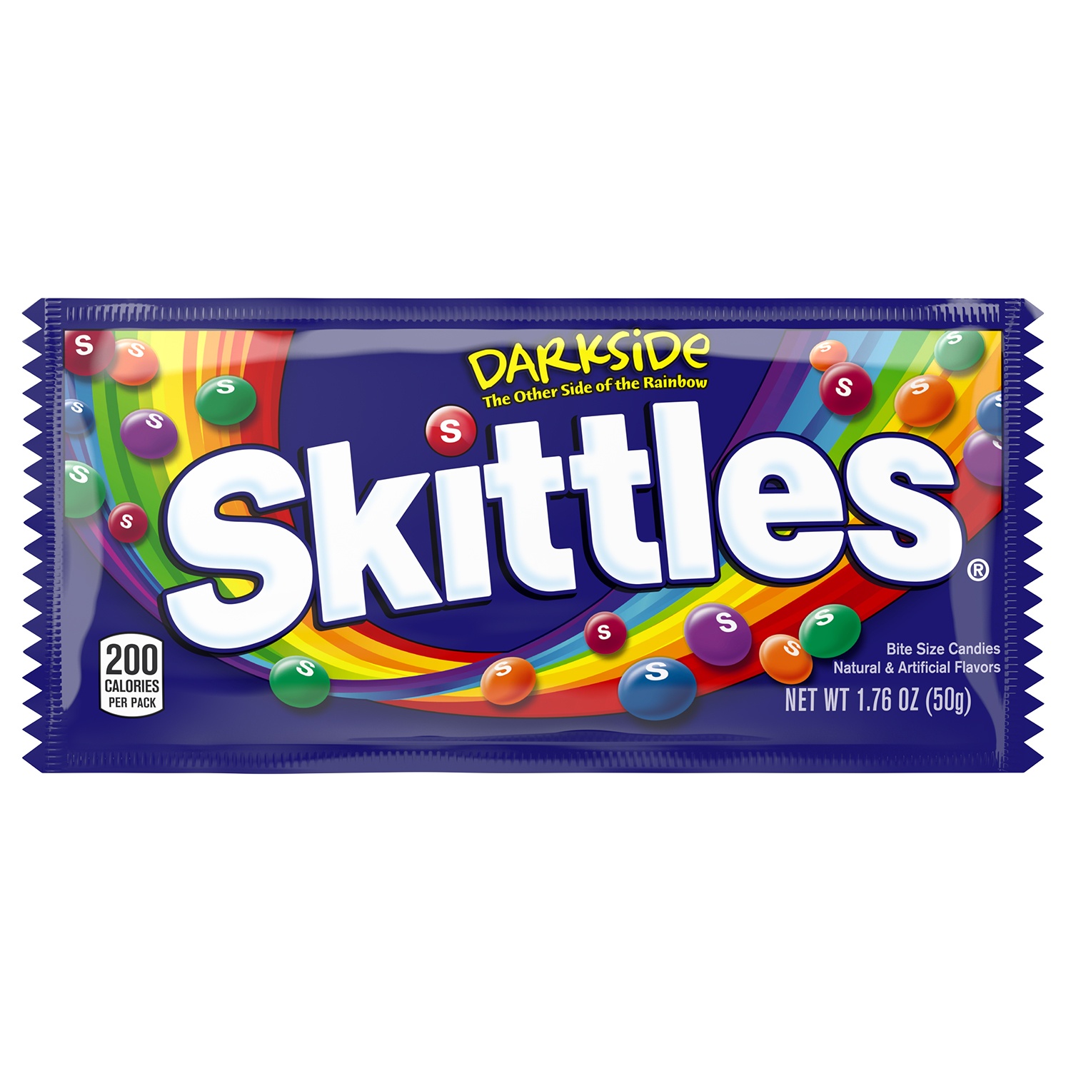 slide 1 of 1, Skittles Darkside Singles Size Candy Pouch, 1.76 oz