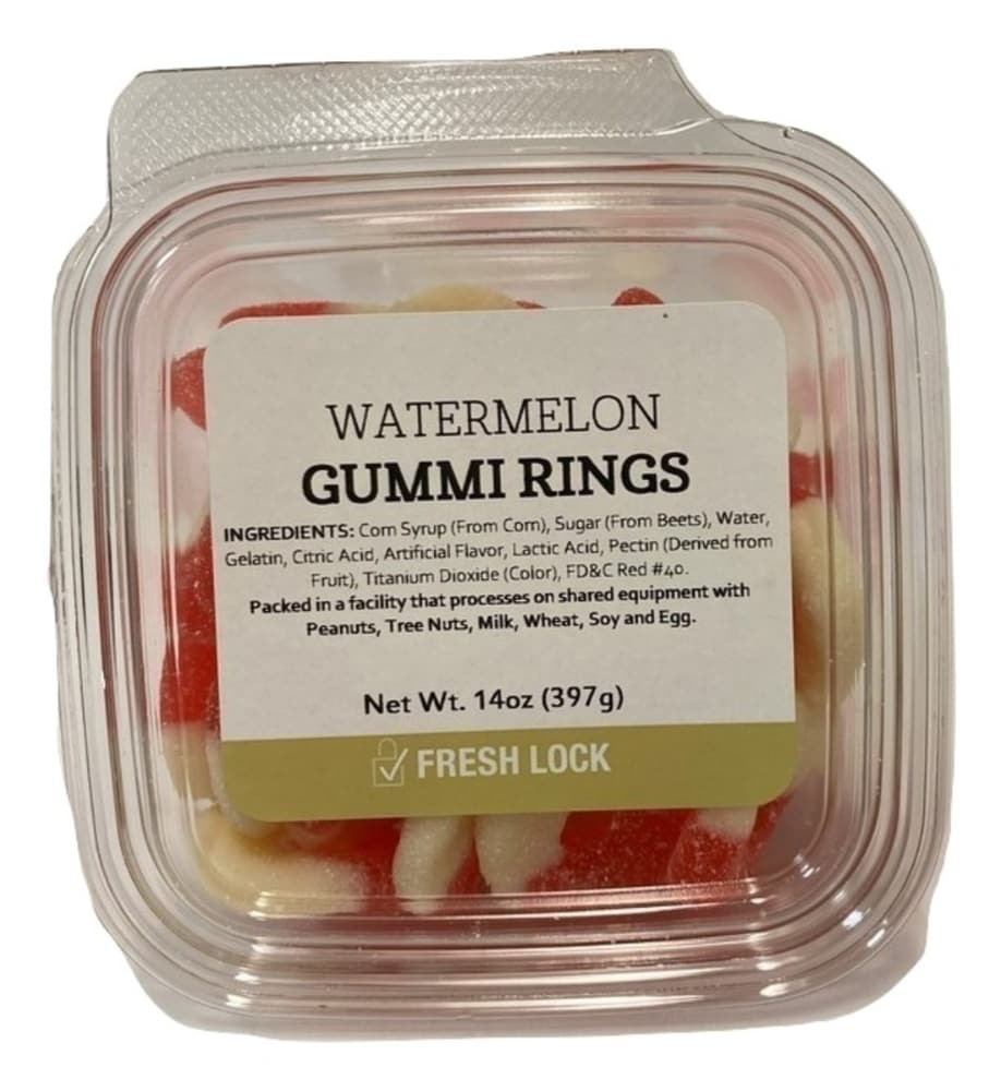 slide 1 of 1, Torn & Glasser Torn Glasser Watermelon Gummi Rings, 14 oz