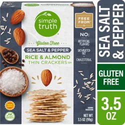Simple Truth Gluten Free Sea Salt & Pepper Almond Crackers