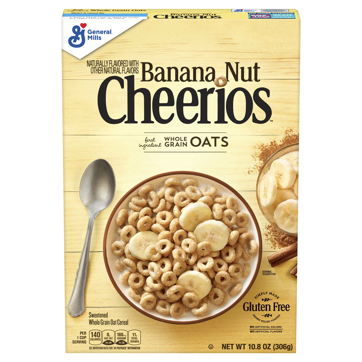 slide 1 of 1, Cheerios Banana Nut Cereal, 10.8 oz