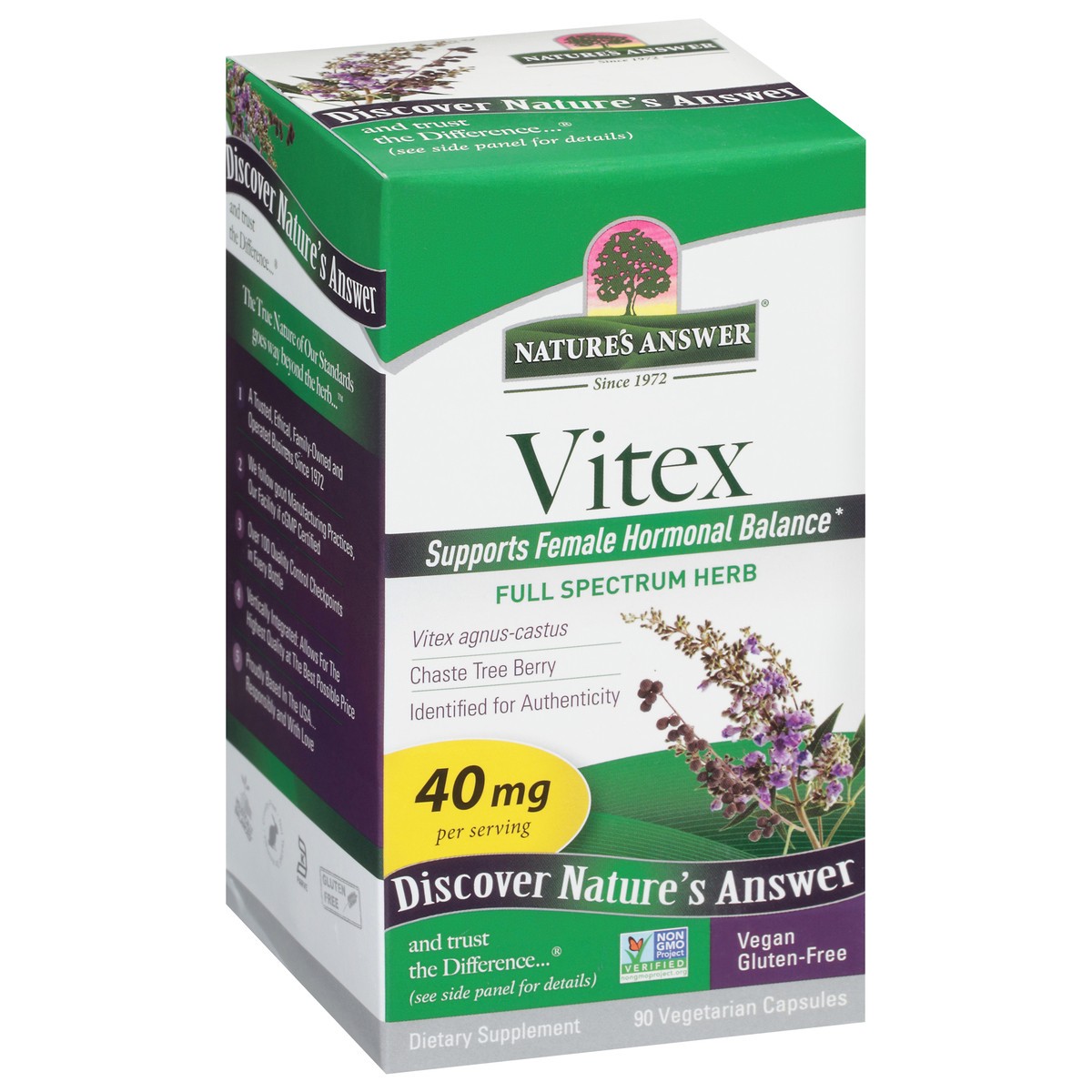 slide 7 of 9, Nature's Answer Vitex Agnus-Castus, 90 ct