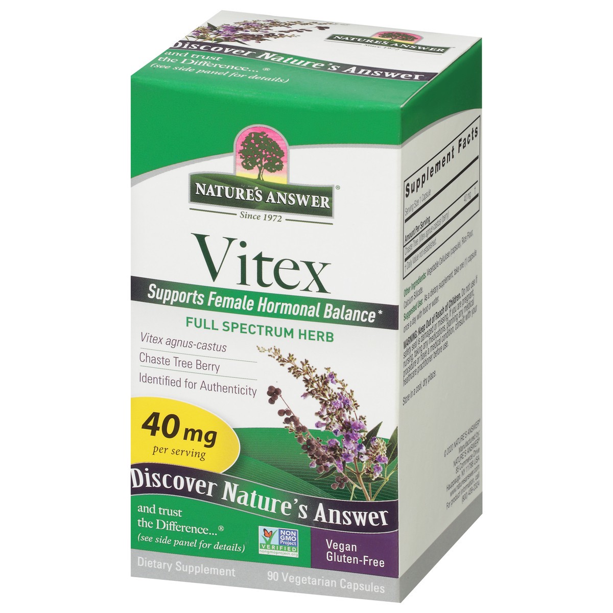 slide 3 of 9, Nature's Answer Vitex Agnus-Castus, 90 ct