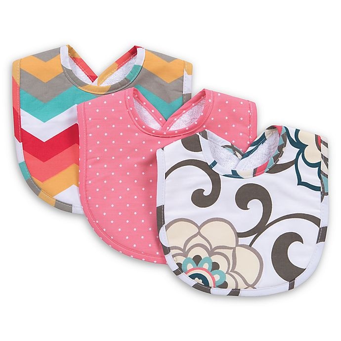 slide 1 of 2, Trend Lab Waverly Baby Pom Pom Play Pom Pom Play Bib Set, 3 ct