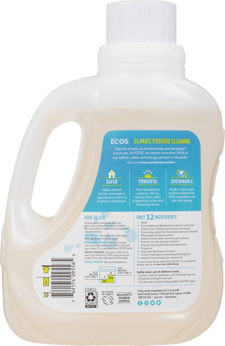slide 8 of 13, ECOS Plant Powered Magnolia & Lily Laundry Detergent 70 fl oz, 70 oz