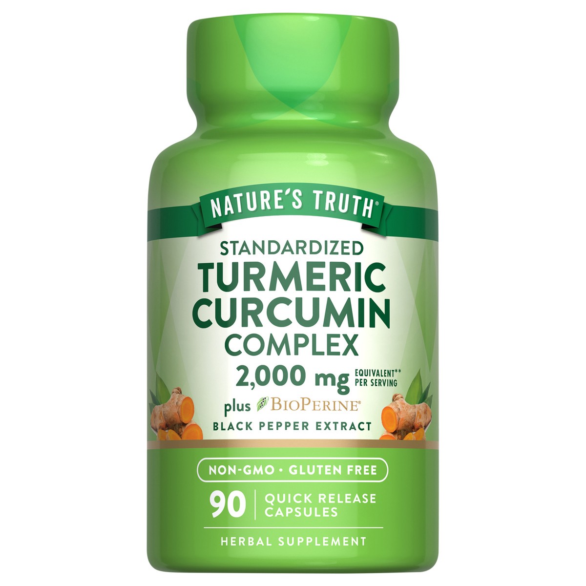 slide 2 of 2, Nature's Truth Standardized Turmeric Curcumin Complex, 90 ct