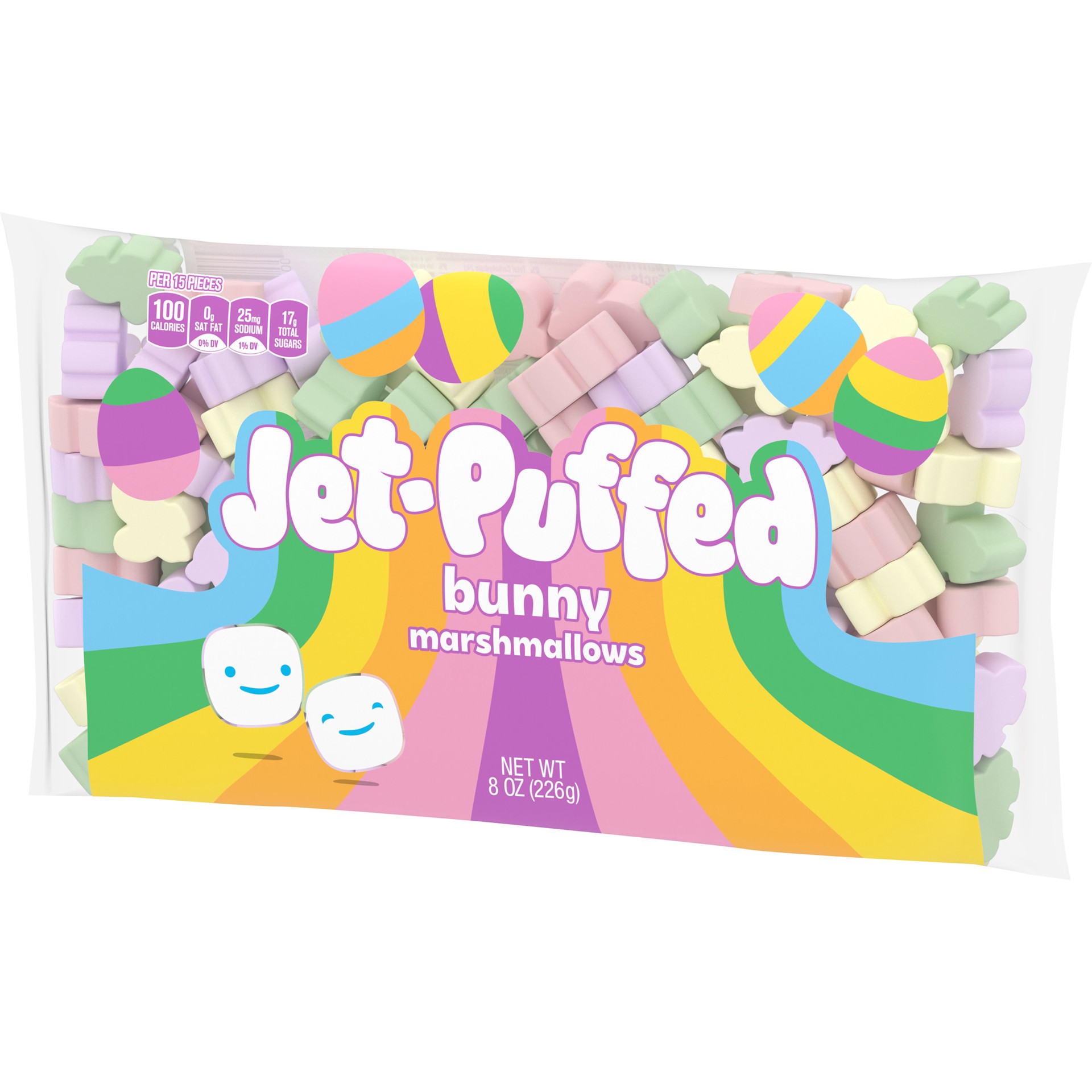 slide 2 of 5, Jet-Puffed Vanilla Bunny Shaped Easter Spring Mallows Marshmallows, 8 oz Bag, 9 oz