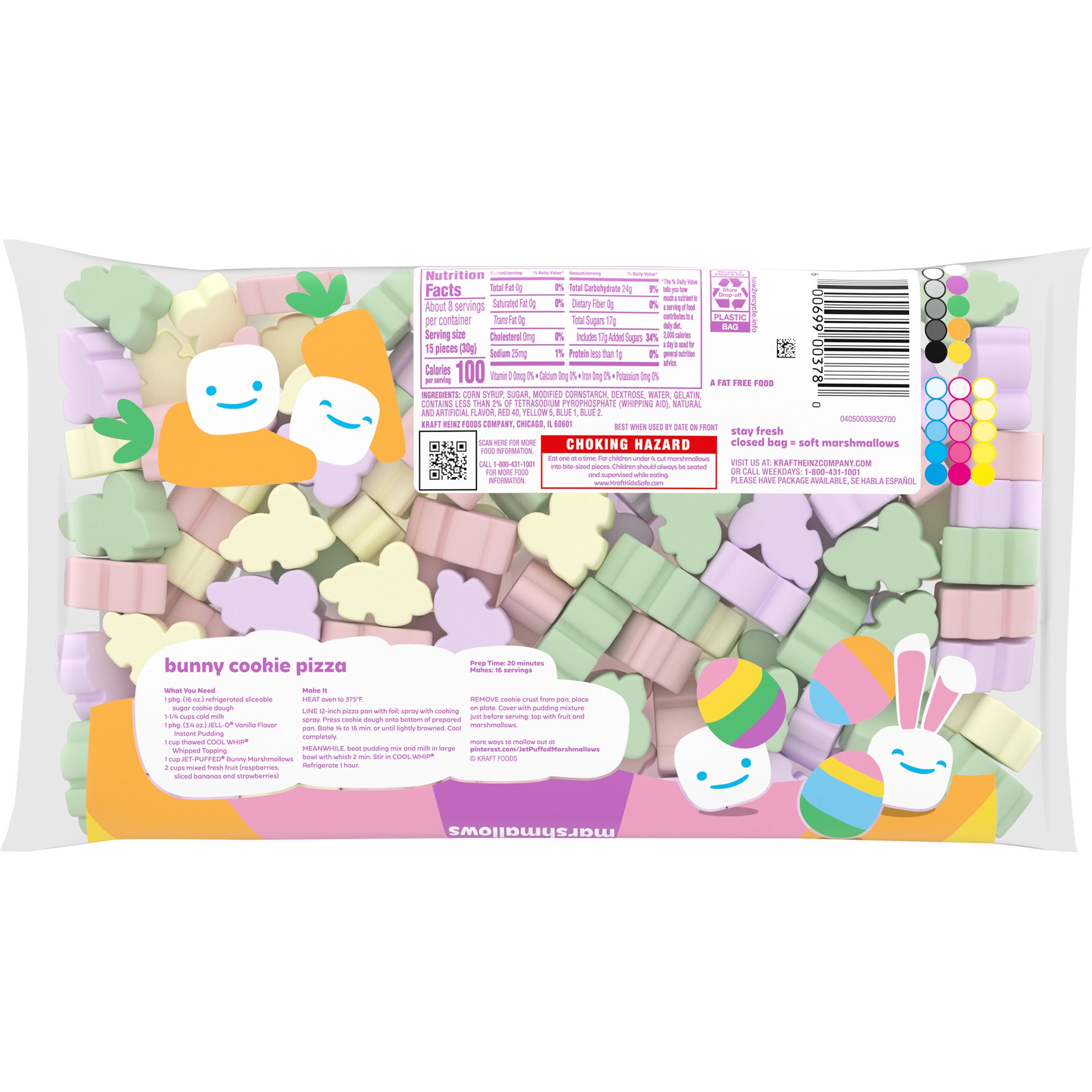 slide 5 of 5, Jet-Puffed Vanilla Bunny Shaped Easter Spring Mallows Marshmallows, 8 oz Bag, 9 oz